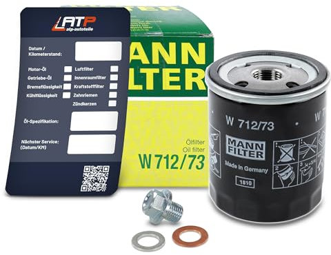 1x Ölwechsel Set - MANN ÖLFILTER + Ölablass-Schraube + LIQUI MOLY Ölwechsel-Anhänger