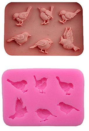 Beiersi Vogel Silikon Form für Fondant Marzipan Tortendeko Ausstecher Seife Dekoration Werkzeug (Stil 4)