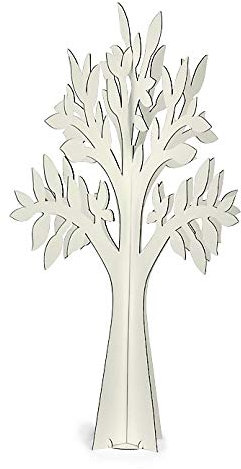 N.1 Albero Decorativo in Cartone Colore Bianco CM 88,5 ALLESTIMENTO Matrimonio Tableau Mariage E VETRINE ALLESTIMENTI TEATRALI