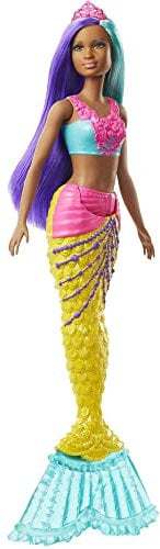 Barbie Dreamtopia Bambola Sirena con Capelli Turchese e Viola, Giocattolo per Bambini 3+ Anni, GJK10