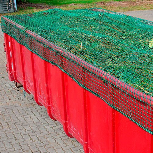 Anhängernetz, Containernetz, 3,50 x 5,00 m, DEKRA geprüft, 3 mm, Mw. 45 mm, PE grün