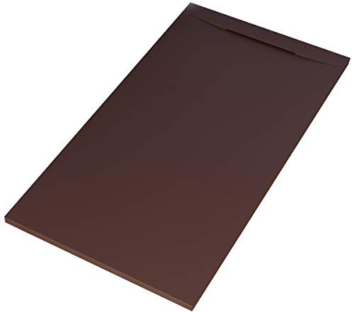 Essence ArredoBad Duschtasse Marmor Harz Steinoptik - Modell Venice - Mineralmarmor mit Gelcoat - Seitenablauf Design in Farbe - Farbe Braun 90x160 braun