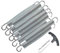 GZFTMKOBNS Trampolin Federn für 240 244 305 360 366 396 400 426 bis 430 cm Ersatzfeder,10 Stück Fitness-Trampolinfedern + 1 Stück Federwerkzeug (152mm, 6Zoll)