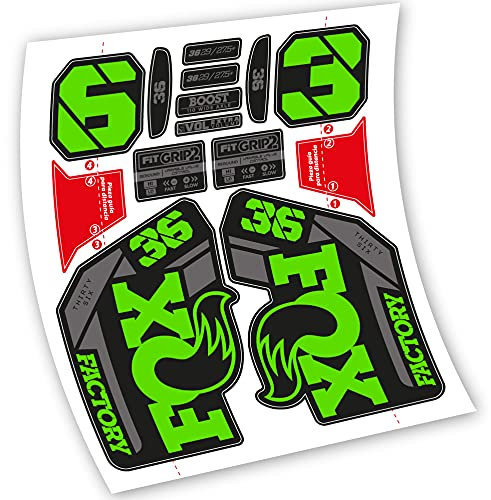 Aufkleber aus Vinyl, Aufkleber Fox 36 2021 Haarnadel (Apple Greeen)