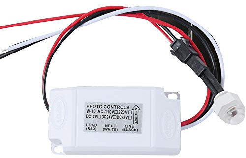 Sensor de interruptor de luz externo, sensor de interruptor de luz de anochecer hasta amanecer automático Sensor de interruptor de lámpara IP44 DC12V 24V 220VAC interruptor de luz (12V)