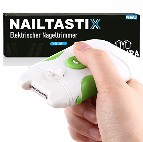 NAILTASTIX Nageltrimmer Nagelschere Nagelschneider Nagel Fräse Feile elektrisch