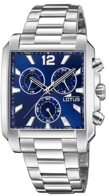 Lotus Herren Analog Uhr Edelstahl 316L Silber - Quarz - Chronograph - Mineralglas - 5 ATM Wasserdicht 18850/2 Special Prices