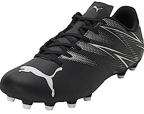 PUMA Herren Attacanto Fg/Ag Soccer Shoe, Black Silver Mist, 43 EU