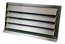 Mauerkasten 100 Dunstabzug Flachkanal 110x55 Edelstahl Gitter Rückstauklappe