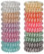 JessLab Spiral-Haargummis, 20 Stück Spurlose Telefonkabel-Haargummis Ohne Falten Spiralarmband Kunststoff Coil Pferdeschwanz Halter No-damage Stirnband Haarschmuck für Mädchen Frauen Damen Geschenk