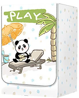 Odot Copri Lavatrice Esterni, Coprilavatrice da Esterno Impermeabile Antipolvere Anti Sunlight, Copertura per Lavatrice e Asciugatrice con Aperture Frontali (Panda,L-capacità 10,5~12 kg)