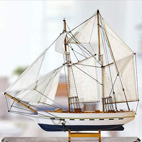 Holzsegelboot-Modell zum Selbermachen Schiff Bootsbau Handgemachte Sammeln von Heimwarenspielzeug Büroschreibtisch Zur Dekoration