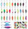 Cuillère Peche Truite, 30 pcs Cuillères de Pêche Leurres Appâts Cuillers de Pêche, Cuillère Truite Hameçon Simple, Peche Materiel Truite Cuillère Spinner,Cuillère pour La Pêche à La Truite avec Boîte