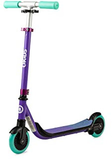 QKids BRO Kinder-Scooter Kinderroller mit 3-stufig regulierbarem Lenker 72-83 cm, Gewicht 2,4 kg, Kugellager ABEC-7, Anti-Slip Trittfläche, PP-Rollen Ø 13 cm, max. Belastung 40 kg