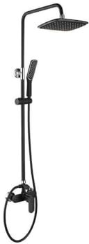 Colonne de douche OCEANIC - Mitigeur mécanique - Pomme haute rectangle 25,5x19 cm - Noir mat