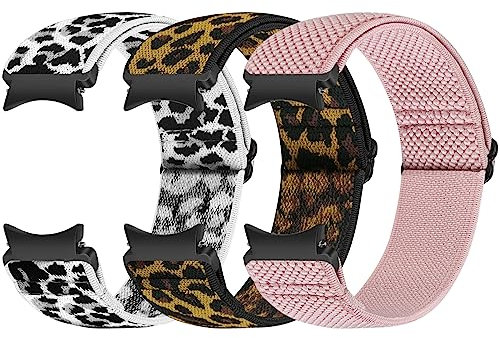Runostrich Elastische Armband kompatibel mit Samsung Galaxy Watch 7/6/5/4/FE 40mm 44mm/Galaxy Watch 5 Pro/Galaxy Watch 6/4 Classic 43mm 47mm 42mm 46mm Nylon Sport Uhrenarmband Damen Herren