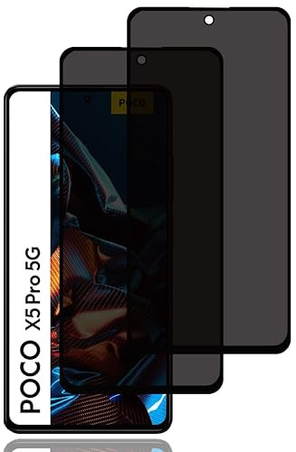 Protector Pantalla de Privacidad para Xiaomi Poco X5 Pro 5G [2 Piezas] | Cristal Vidrio Templado Antiespia,Dureza 9H,Sin Burbujas,Anti-Rasguños,Anti-Espía Protector Pantalla para Xiaomi Poco X5 Pro