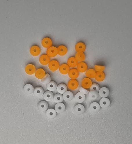 10 Sets Leefai Pro Fingerboard Trucks Bushing, Orange and White, etwas härter im Vergleich zu den G1-Buchsen