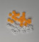 10 Sets Leefai Pro Fingerboard Trucks Bushing, Orange and White, etwas härter im Vergleich zu den G1-Buchsen