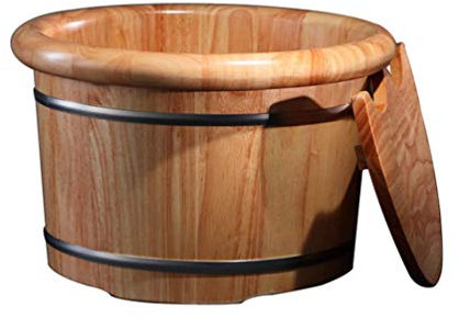 Spa per Piedi e Gambe in Botte di Legno Spa per Piedi e Gambe per Adulti, Spa per Massaggio ai Piedi per la casa, Secchio per Sauna in Legno, Grande Vasca idromassaggio per pediluvio, Pediluvio Relax