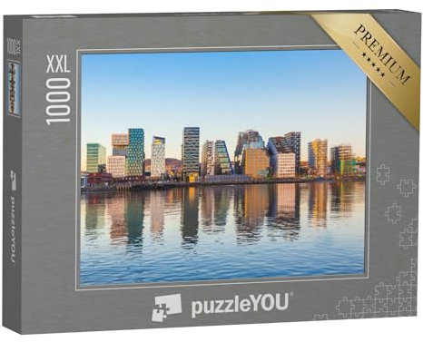 Puzzle 1000 Teile XXL „Moderne Architektur: Oslo spiegelt Sich im Wasser“ – aus der Puzzle-Kollektion Oslo