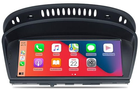 Ponskoy Car Radio for BMW 3 Series E90 E91 E92 CIC (2009-2012), 8.8 Inch Upgrade Car Radio for BMW 5 Series E60 E61 E63 E64 CIC (2009-2010) with Wireless Carplay Android Car GPS WLAN SWC BT DSP FM