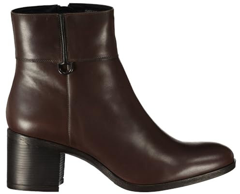Geox D New Asheel C, Stivale alla Caviglia Donna, Marrone Scuro Nero, 41 EU