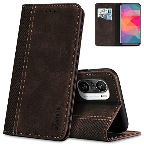 AKABEILA Custodia per Vivo X100 Pro 5G Premium PU Pelle Flip Wallet Case con Chiusura Magnetica Cavalletto Slot per Schede Folio Custodia per Telefono Cover Antiurto 6.78 Pollici Marrone Scuro