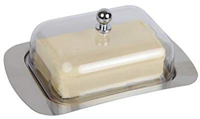 TRoki Mantequillera de Acero Inoxidable Elegante solución de Almacenamiento para Mantequilla y Queso
