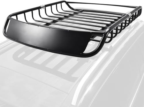 SOARS Dachgepäckträger Auto, Dachkorb aus Metall, Dach Gepäckträger für alle Autotypen, Dachträger universal, Gepäckkorb, bis 110 kg balastbar, 120 x 98 x 16,5 cm