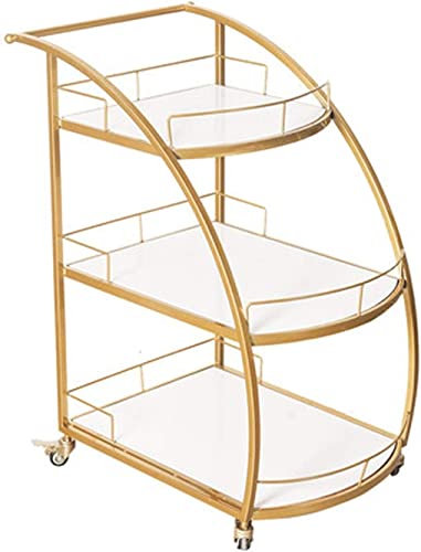 ZENFEKU Bar-Servierwagen, Weinwagen für Zuhause, Küche, Hotel, Outdoor-Wagen, Minibar, Cocktailwagen, Bar-Getränkewagen, Campingwagen, Beistelltisch, Vitrine, für Zuhause, Wohnzimmer, 3 Etagen
