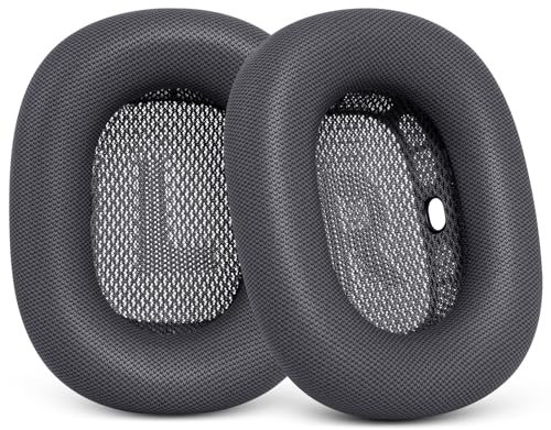 GVOEARS Ohrpolster für Apple AirPods Max – Ersatz-Ohrmuscheln – verbesserte Kopfhörerabdeckung für Air Pod Max Leder mit Silikongel (grau)