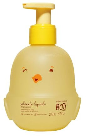 O Boticário Boti Baby Flüssigseife für Haar und Körper, Duschgel, Shampoo für Babys und Kinder, mit sicherem Glycerin, getestet von Kinderärzten, 200 ml