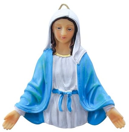 DimyFew Fridge Magnet Resin Statue Virgin Mary Wall Sculpture Hanging Figurine for Mother Day