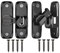 Portable Sliding Barn Door Lock, 90/180 Degree Heavy Duty Flip Gate Latches,Thickened Anti-Rust Hasp Latch for Barn Doors,Garden, Bathroom, Outdoor, Garage, Window(Black,2 Pack)