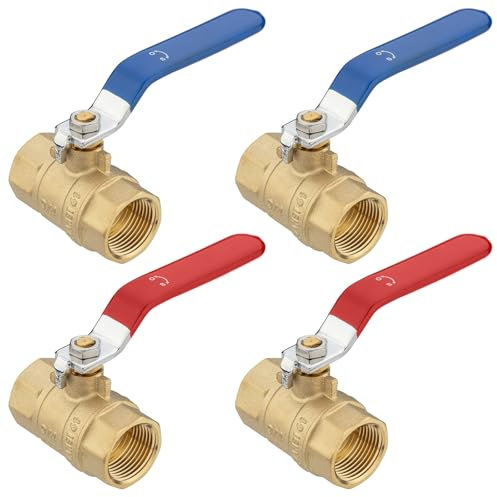 [4 Stück] Lingmfg 3/4 Zoll NPT Gewinde Kugelhahn Absperrventil LING-BV1-3/4FNPT-4