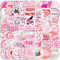 60 Stück Pink Bookish Stickers, Rosa ästhetische Lese Aufkleber, Buch Aufkleber Für Kindle, Vinyl Graffiti Aufkleber für Laptop Telefon Skateboard, Mädchen
