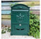 SHCHNA Briefkasten Vorschlagsbox Briefkästen Abschließbarer Sicherer Briefkasten Vintage Metallbriefkasten Garten Wandbriefkasten Briefkasten Letter Box(Grün)