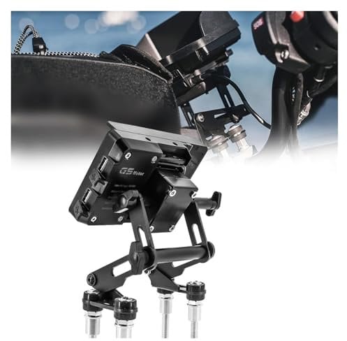 NIKISO Motorrad Navigation Halterung Für B&MW F 850 ​​GS F850GS ADV 2019- Verstellbare Verlängerungshalterung Für Telefonnavigation GPS-Platte Telefonständerhalter(Set A)