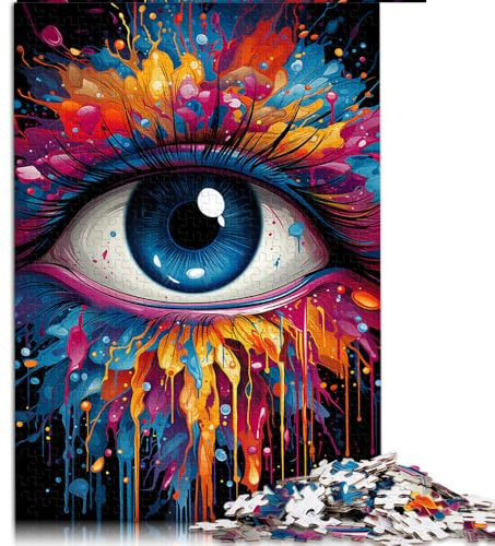 Puzzle für Erwachsene, 1000 Teile, Papierpuzzle „Augen ausmalen“, für Erwachsene und Kinder ab 12 Jahren, tolles Geschenk für Erwachsene. Größe: 26 x 38 cm