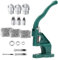 Professionale Macchina per Occhielli, Occhiellatrice Macchina Occhiello Pressatrice a mano Occhielli Macchina a Pressione con 3 stampi 1500 occhielli 6/10/12mm per casa industriale