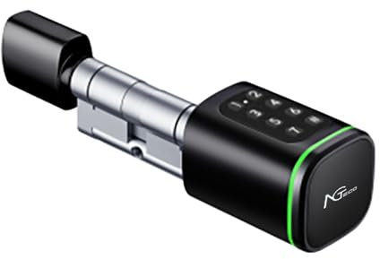 Serratura con password NGTeco, serratura elettronica con codice PIN con app, password, scheda IC, chiave, adatta per porte da 30-90 mm