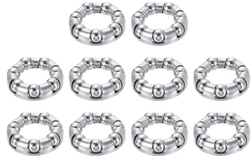 QUARKZMAN Rodamiento de Bolas para Biela 1/4 Pulgada (6mm) x 7 Bolas, 10Pcs de Rodamientos de Bolas de Repuesto para Rodamientos de Eje de Pedalier Y Rueda Reparación de Rodamientos de Marco