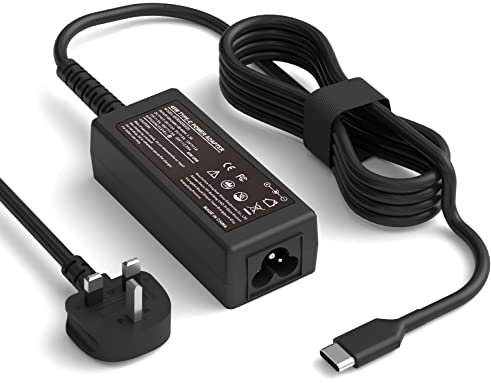45W Chromebook Charger Compatible with HP, Dell, Lenovo,Acer, Asus, Samsung, Google Type C Laptop, Chromebook X360 11 13 14 14A Spectre X360 13 USB C Power Cord