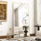 BEAUTYPEAK 76x171 cm Ganzkörperspiegel, Großer Standspiegel und Wandspiegel mit Aluminiumrahmen, Shatterproof Glas für Verzerrungsfreie Reflexion, ideal für Schlafzimmern, Eingangstür, Fluren, Gold