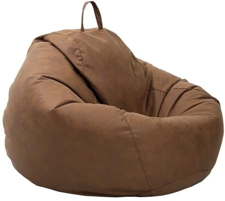 PRIOKNIKO Bubibag Wasserdichter Einzels Toff Sofa Sitzsack Tatami Matte Lazy Sofa Ungefüttert L:90 * 110Cm Braun (Kein Füllstoff)