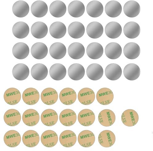 Yuannee Metal Discs,50 PCS 20mm Round Iron Sheets with Self Adhesive Backing Metal Discs for Magnet Base Shelves for Phone Holders Metals Stickers for DIY Instrument Magnets