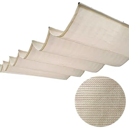 Toldo Retractil Exterior Forma de Onda Toldo de Repuesto con Accesorios de Cable, Ideal para Patio, Porche, Garaje, Terraza, Patio(White,4m)