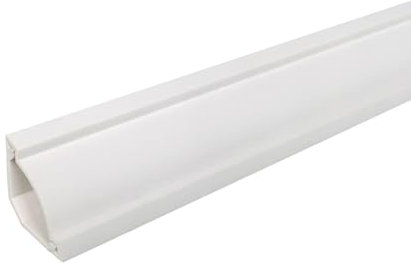 LIQONWAG Cable Trunking Kit,Ground Cable Protectionconduit Trunking,Wire Hider For Cables Corner,Cable Duct,For Under Office Desks,Tv Cabinets,Conference Room Tables/White/25 * 25Mm