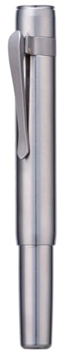HONG DIAN M2 Titan Mini-Füllfederhalter, mittelweiche Feder & schlanke Form Metall kurzer Taschen-Reisestift (Titangrau)